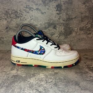 Nike Air Force 1 Low Sneakers CU4632-100 Womens sz 8.5 - white/multicolor